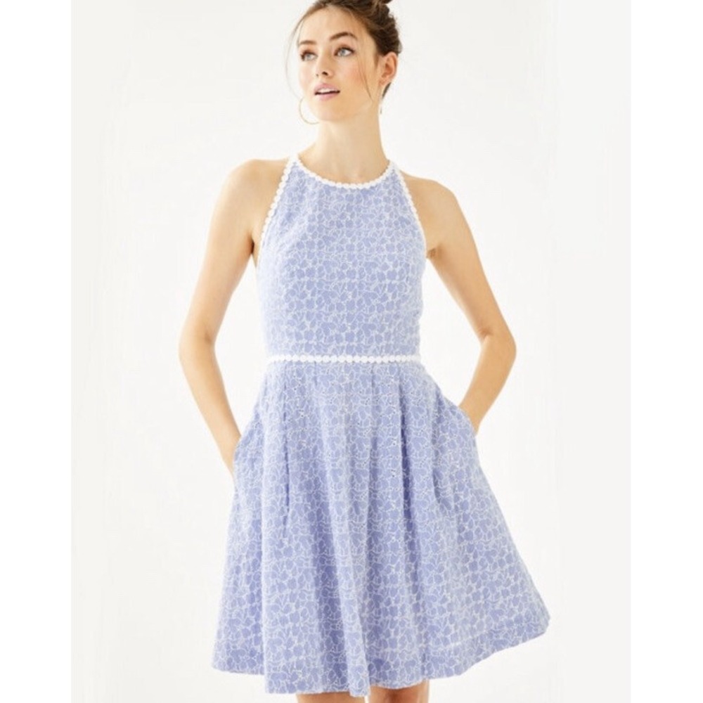 LILLY PULITZER TORI DRESS CREW BLUE lagenlook YARN DYE STRIPE 00 A009670